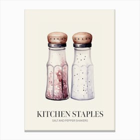 Kitchen Staples Salt And Pepper Shakers 1 Canvas Print