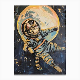 Cat On The Moon 4 Canvas Print