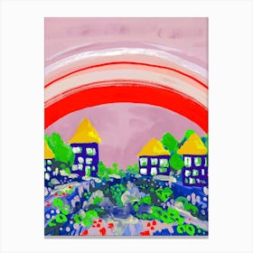 Red Rainbow Canvas Print