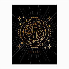 Zodiac Sign — Zodiac geometric Canvas Print