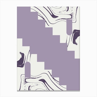 Lilac Marble Stairs Canvas Print