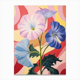 Petunia 2 Hilma Af Klint Inspired Pastel Flower Painting Canvas Print