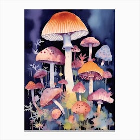 Mushroom Watercolour 12 Canvas Print