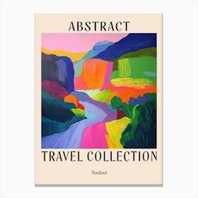 Abstract Travel Collection Poster Thailand 2 Canvas Print