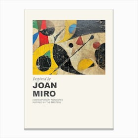 Museum Poster Inspired By Joan Miro 3 Canvas Print