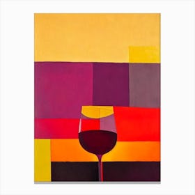 Pinot Noir Paul Klee Inspired Abstract Cocktail Poster Canvas Print