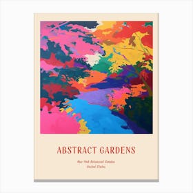 Colourful Gardens New York Botanical Garden Usa 1 Red Poster Canvas Print
