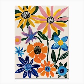 Painted Florals Passionflower 3 Canvas Print