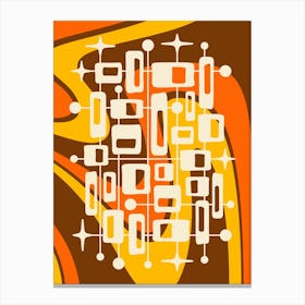 Mid Century Modern Atomic Abstract 2 Canvas Print