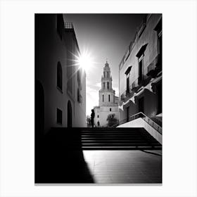 Murcia, Spain, Black And White Analogue Photography 4 Canvas Print