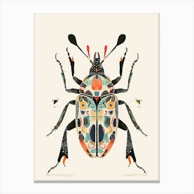 Colourful Insect Illustration Beetle 23 Canvas Print