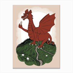 Welsh Red Dragon Canvas Print