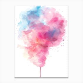 Watercolor Pink And Blue Confetti Canvas Print