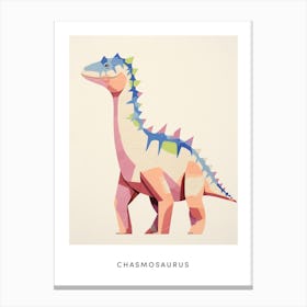 Nursery Dinosaur Art Chasmosaurus 2 Poster Canvas Print