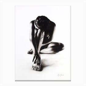 Nude Woman Charcoal Study 41 Canvas Print
