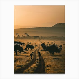 Sunset In The Savannah 1 Canvas Print