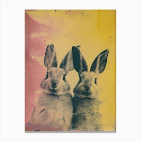 Bunnies Polaroid Inspired 1 Canvas Print