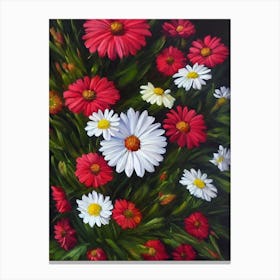 Daisies 2 Still Life Oil Painting Flower Canvas Print