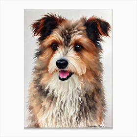 Pumi 3 Watercolour dog Canvas Print