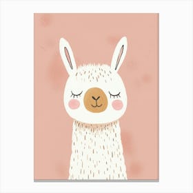 Cute Alpaca, Nursery Wall Art for Kids Canvas Print