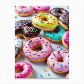 Donuts color explosion Canvas Print