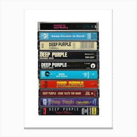 Deep Purple Albums - Cassette Print Music Poster Canvas Print