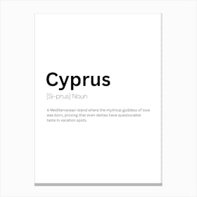 Cyprus Definition Meaning Canvas Print