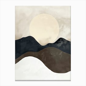 Sandstone Silhouettes Minimalist Style Canvas Print