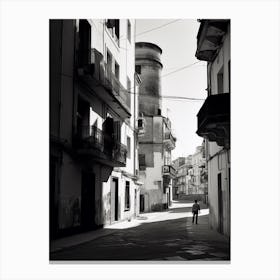 Naples, Italy, Mediterranean Black And White Photography Analogue 1 Canvas Print