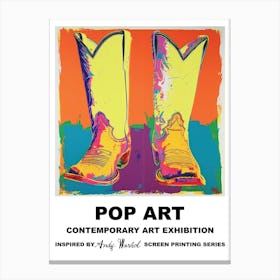 Poster Cowboy Boots Pop Art 1 Canvas Print