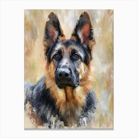 German Shepherd Acrylic Painting 5 Canvas Print