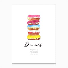 Donuts to Work Canvas Print