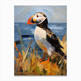 Bird Painting Puffin 1 Canvas Print
