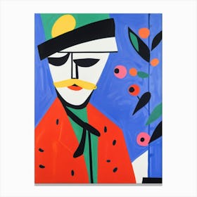 Man In Red Hat Canvas Print