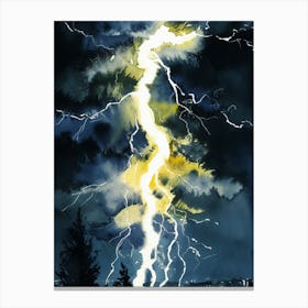 Lightning In The Sky Canvas Print