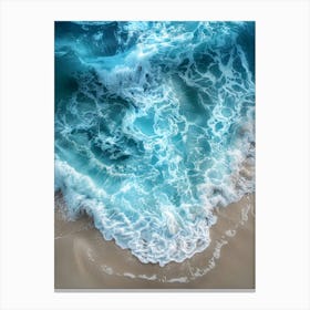 Ocean Waves On The Beach Canvas Print