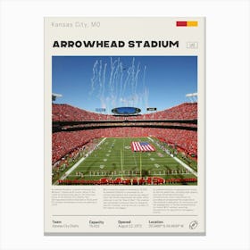 Arrowhead Stadium Canvas Print