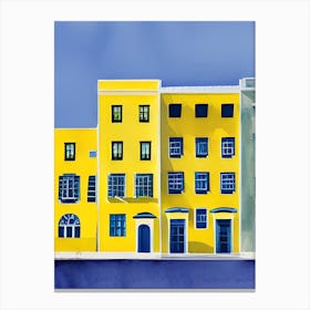 Yellow Lisbon Street Summer Canvas Print