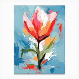Neo-Expressionist Petals: Tulips Canvas Print