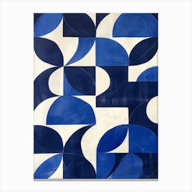 Abstract Blue And White Canvas Print