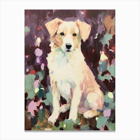 A Shetland Sheepdog Dog Painting, Impressionist 2 Canvas Print