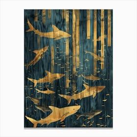 Sharks In The Sea 4 Canvas Print