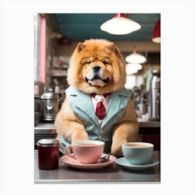 Chow Chow Diner Canvas Print