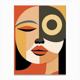 Abstract Woman'S Face 9 Canvas Print