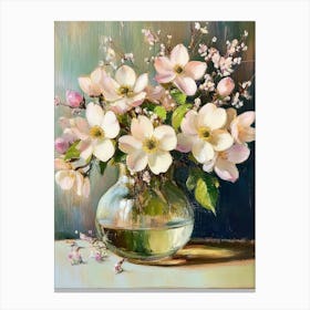 Oil Painting Still Life With Flowers Canvas Print