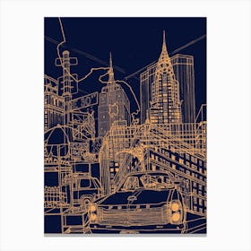 New York! (Night) Canvas Print