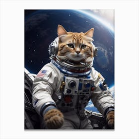 Astronaut Cat 1 Canvas Print