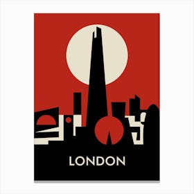 London Skyline Red Canvas Print