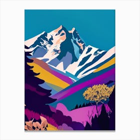 Gran Paradiso National Park Italy Pop Matisse Canvas Print