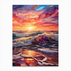 Sunset At The Beach 61 Canvas Print